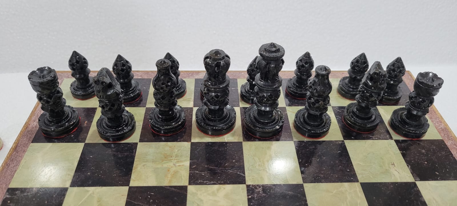 Indian Antique Style Marble Chess Set Box