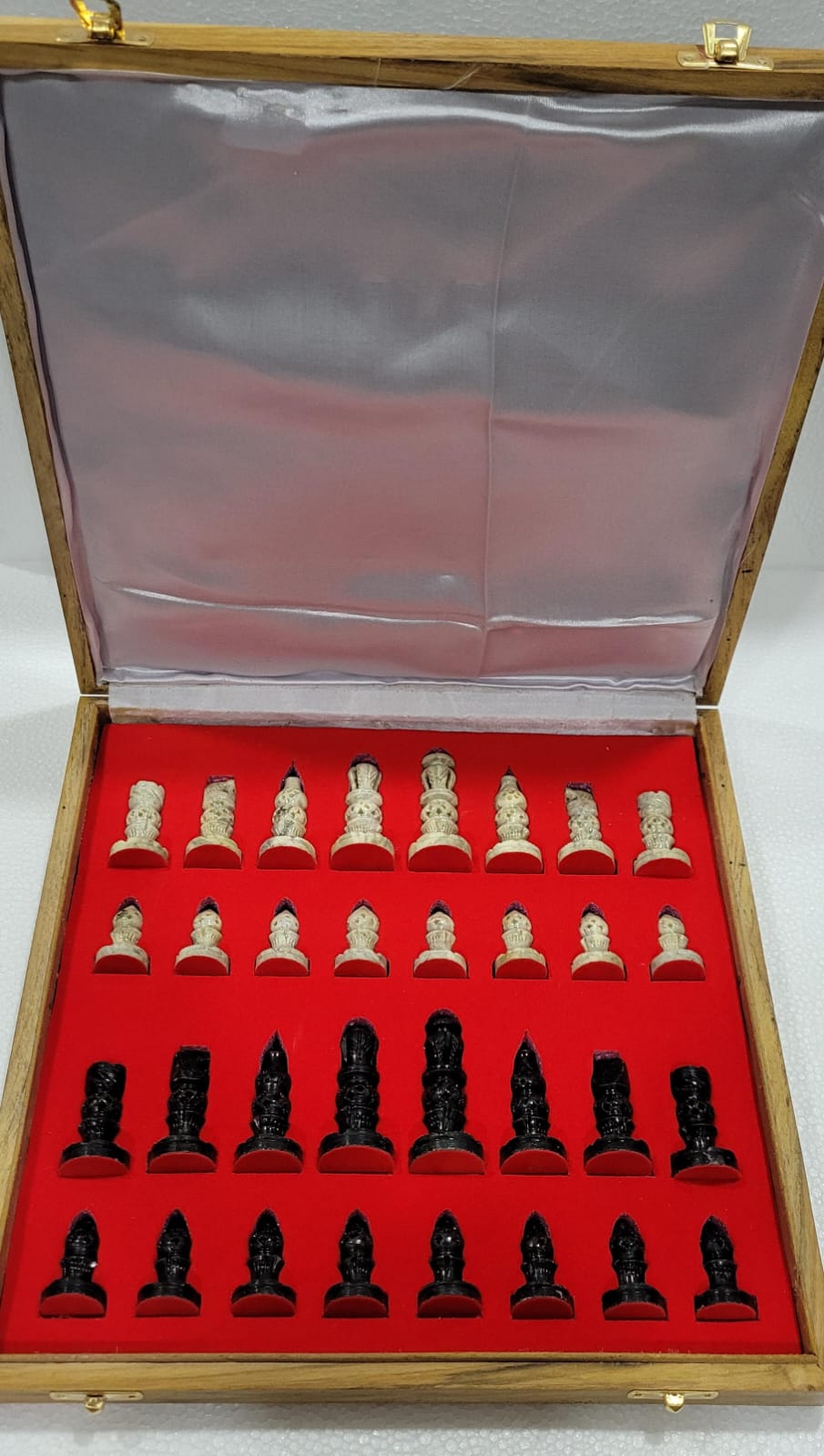 Indian Antique Style Marble Chess Set Box