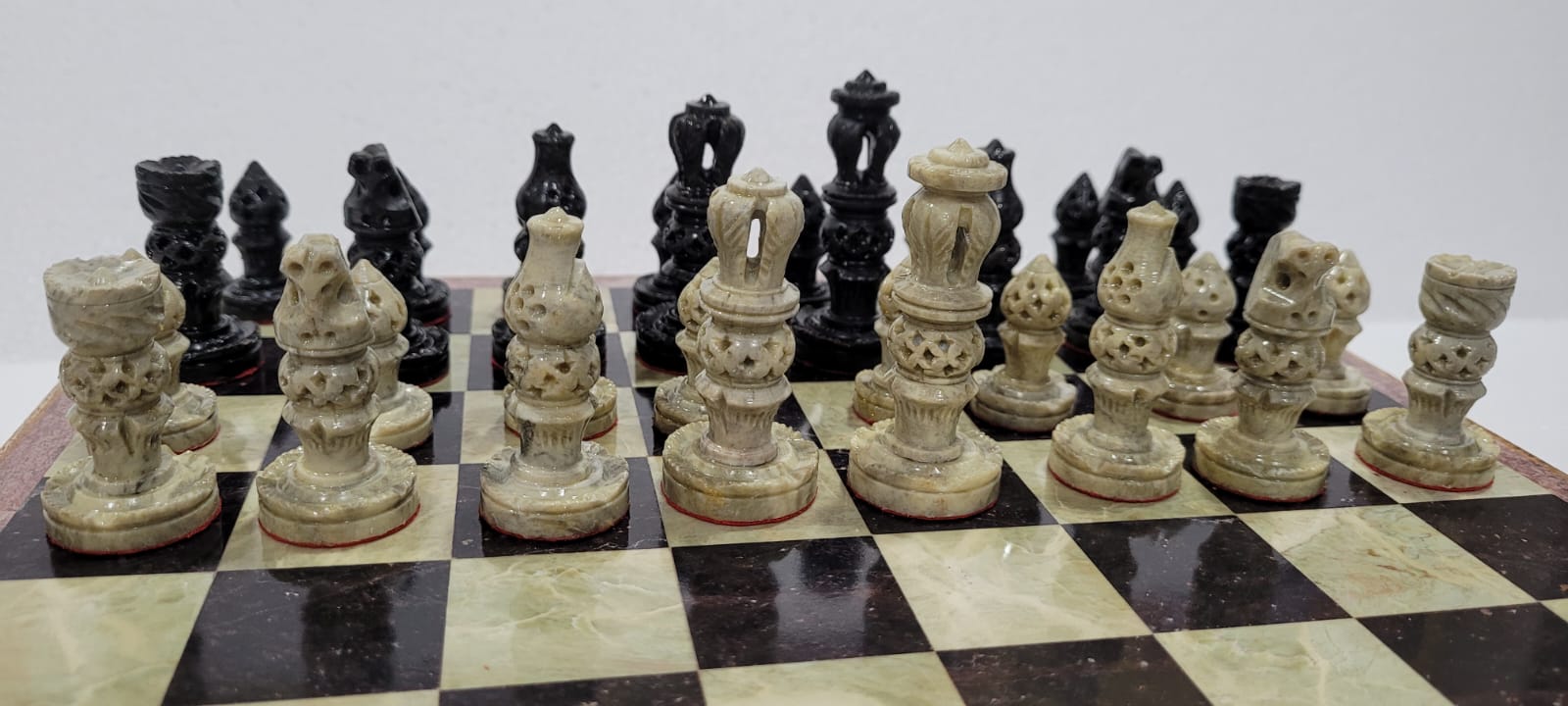 Indian Antique Style Marble Chess Set Box