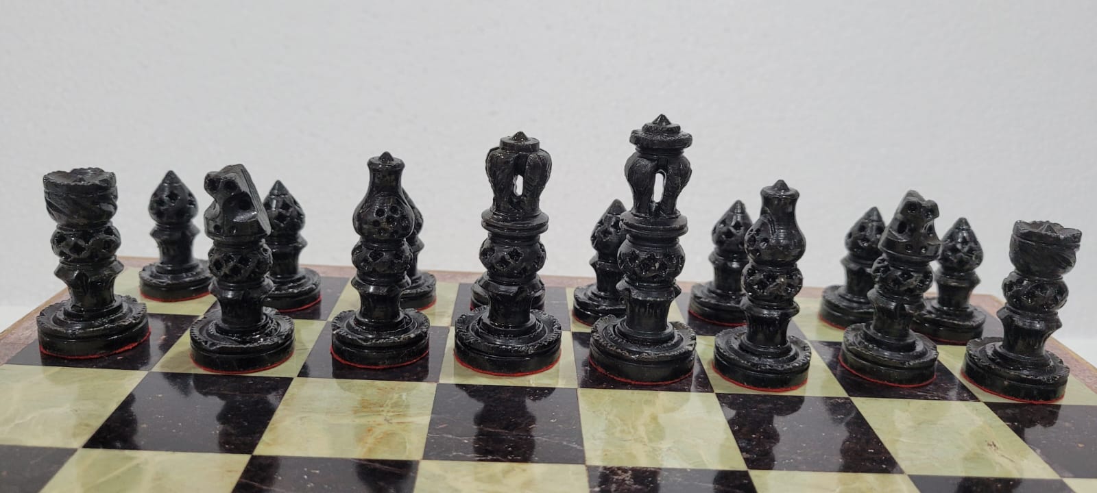 Indian Antique Style Marble Chess Set Box