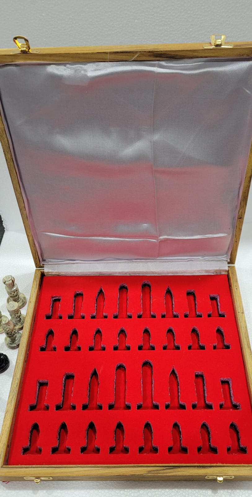 Indian Antique Style Marble Chess Set Box