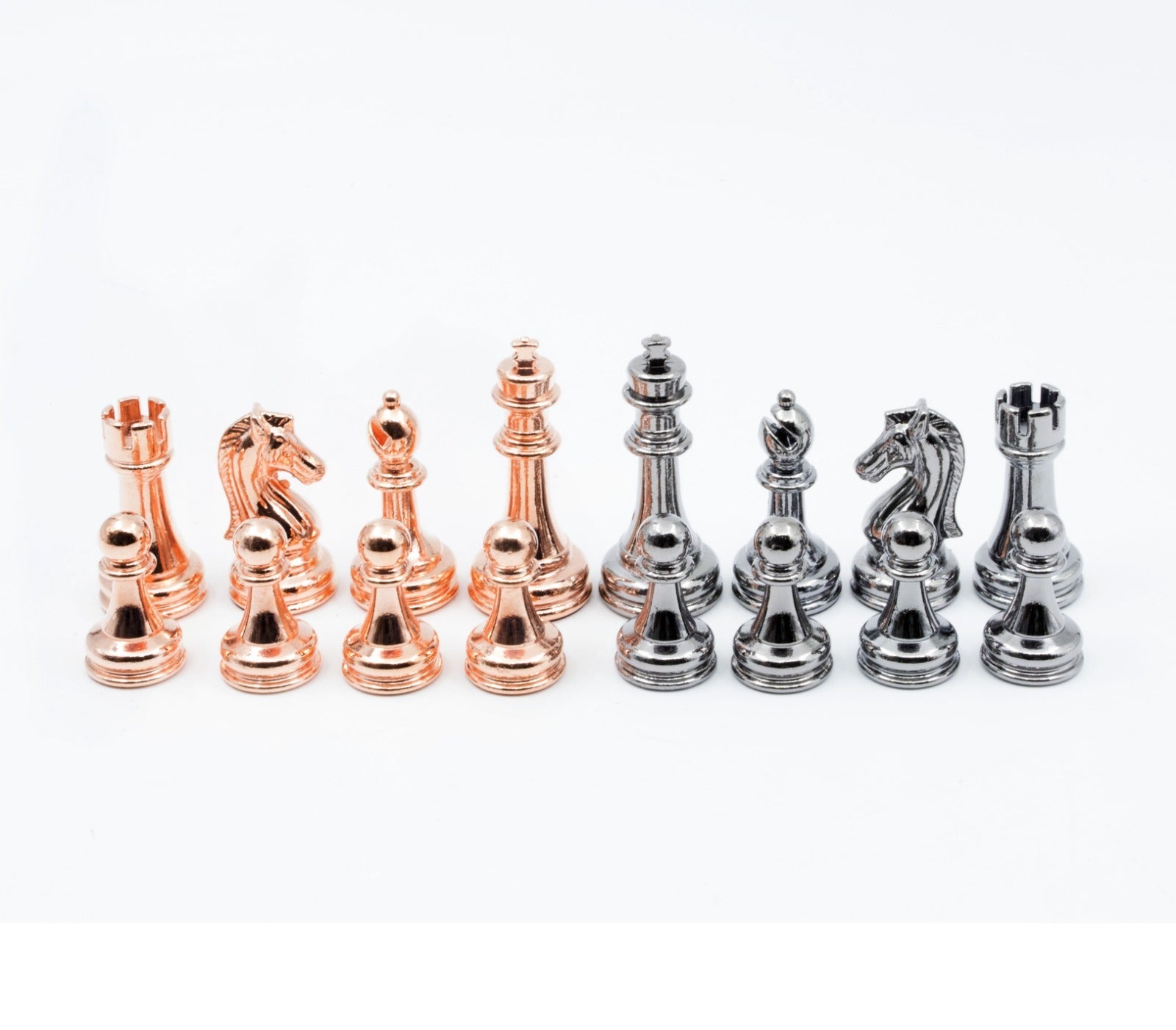 Copper And Silver Luxurious Metal Chess Pieces